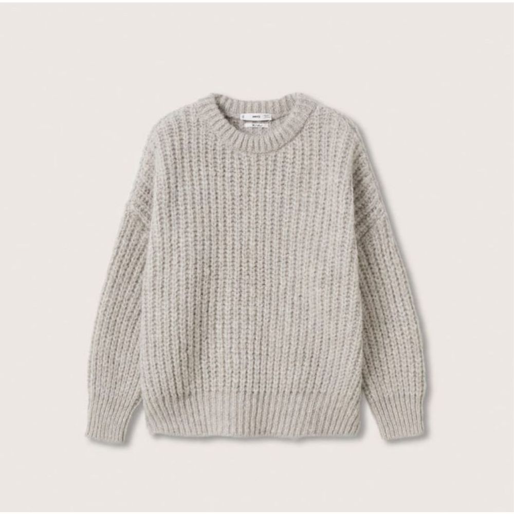 Mango Chunky Sweater Grey Size S - Picture 4 of 9